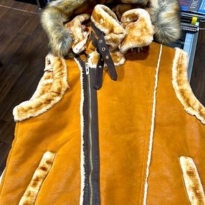 Wheat color heavy fair vest